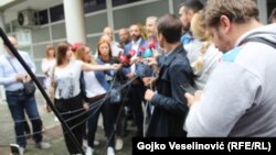 Press conference of the Club of journalists Banja Luka for attacking colleague Vladimir Kovacevic