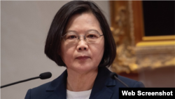 资料照：台湾总统蔡英文2019年9月16日针对台湾与所罗门群岛断交一事发表声明。（台湾总统府网站）