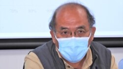 鍾劍華相信絕大部份香港人都不認識冼國林， 這次參選是否只是”搞局”有待觀察。 (美國之音 湯惠芸拍攝）