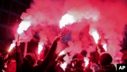 지난 1월 레바논 수도 베이루트에서 경제난에 항의하는 반정부 시위가 진행되고 있다.