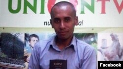 Colombian journalist Wilder Alfredo Cordoba is seen in an undated image posted to the Unión TV Facebook page.