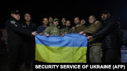 شماری از اسیران جنگی اوکراین پس از آزادی ۲۲ سپتمبر ۲۰۲۲