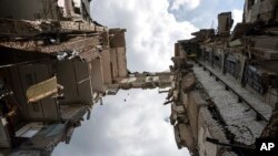 Nikoyalyev viloyati ma'muriyati binosining Rossiya hujumidan keyingi ahvoli, Ukraina, 5-avgust, 2022. 