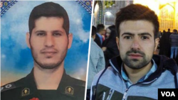 از راست، محمد عبدوس و علی کمانی، دو عضو کشته شده یگان ویژه وزارت دفاع و سپاه 