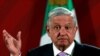 El presidente de México, Andrés Manuel López Obrador, durante una rueda de prensa en Ciudad de México. 