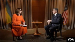 美國國務卿布林肯就烏克蘭局勢接受美國之音專訪