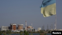 FILE - A general view shows the Pivdennoukrainsk Nuclear Power Plant in Yuzhnoukrainsk, Mykolaiv region, Ukraine, Sept. 18, 2015. 
