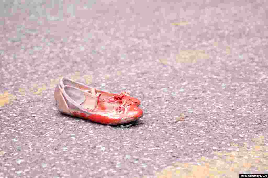 Protest of Ukrainians in Skopje, North Macedonia, against Russian invasion over Ukraine