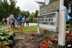 Supporters gather at the Wyoming Civic Center after Fred Warmbier, father of Otto Warmbier, a University of Virginia undergraduate student who was imprisoned in North Korea in March 2016, spoke during a news conference, June 15, 2017.