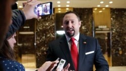 Jason Miller, a senior adviser to President-elect Donald Trump, speaks to media at Trump Tower, Nov. 16, 2016, in New York.