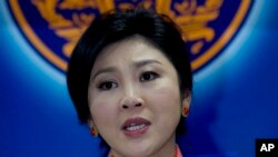 FILE - Thailand's ousted Prime Minister Yingluck Shinawatra.