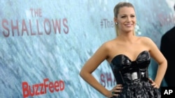 Blake Lively attends the world premiere of "The Shallows" at AMC Loews Lincoln Square on Tuesday, June 21, 2016, in New York. (Photo by Evan Agostini/Invision/AP)