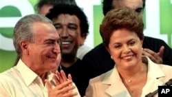 Michel Temer e Dilma Rousseff no dia da vitória