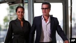 FILE - U.S. actress Angelina Jolie and partner actor Brad Pitt.