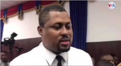 Deputy Gary Bodeau, President of the Chamber of Deputies speaks to VOA Creole. (Photo: Renan Toussaint)