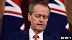 Shugaban Jam'iyyar Adawar Labor Party Ta Australia Bill Shorten, a Taron Manema Labarai a Birnin Melbourne, July 10, 2016. 