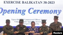 美国和菲律宾2023年4月11日启动年度“肩并肩”大型联合军演。（路透社）