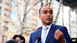 Washington state Attorney General Nick Brown speaks to reporters after a federal judge temporarily blocked U.S. President Donald Trump's executive order aimed at ending birthright citizenship, in Seattle on Jan. 23, 2025.