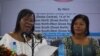 La présidente de la Commission électorale du Malawi (MEC), Jane Ansah, à gauche, et le commissaire du MEC, Jean Mathanga. (L. Masina / VOA)