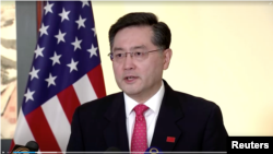 Ông Tần Cương khi nắm chức Đại sứ Trung Quốc ở Mỹ.