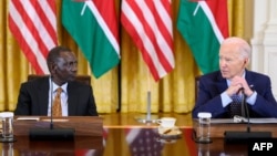 美国总统拜登与肯尼亚总统威廉·鲁托（William Ruto)和商界领导人在白宫举行会谈。（2024年5月22日）