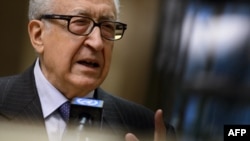 FILE - UN-Arab League envoy for Syria Lakhdar Brahimi, January 11, 2013.