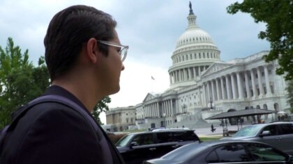 Robert Schentrup approaches the Capitol in Washington, DC.