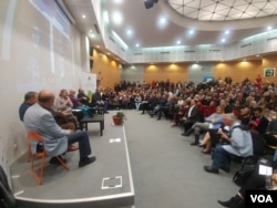 Izložba i tribina "Solidarnost za Petričića, Koraksa i Danas", u Skupštini opštine Stari grad, 22. novembra 2018.