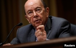 FILE - U.S. Commerce Secretary Wilbur Ross testifies before a Senate Finance hearing on Capitol Hill in Washington, June 20, 2018.