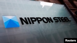 FILE - Nippon Steel's logo is displayed at the company's headquarters in Tokyo, April 1, 2024.