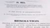 El borrador de una resolución de la Cámara de Representantes de Estados Unidos que establece formalmente los próximos pasos en la investigación de juicio contra el presidente Donald Trump. Reuters.