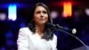 FILE - Tulsi Gabbard speaks at a Republican campaign rally at Madison Square Garden, Oct. 27, 2024, in New York. President-elect Donald Trump has chosen her to become director of national intelligence.