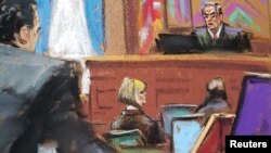 Sudski crtež početka suđenja bivšem predsedniku Donaldu Trampu po optužbi za silovanje (Foto: REUTERS/Jane Rosenberg)