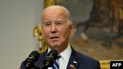 Президент США Джо Байден говорить про смерть російського політика Олексія Навального у Білому домі, Вашингтон, округ Колумбія, 16 лютого 2024 р. ANDREW CABALLERO-REYNOLDS / AFP)