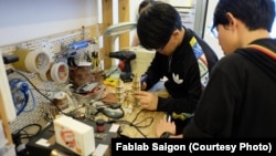 At Fablab Saigon, students learn about sensors and micro-controllers so they can tinker with potential products that are part of the internet of things.