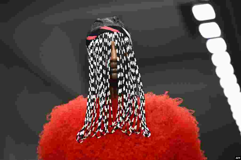 A model walks the runway during the Missoni collection show at Milan's Fashion Week Womenswear Spring / Summer 2025, in Milan.