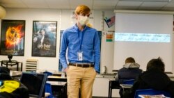 Cooper Hanson, a student at Hanover College, is one of several college students being recruited to work as substitute teachers in schools during the pandemic. Thursday, Dec. 10, 2020.