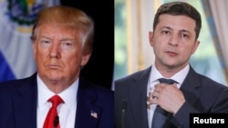Donald Trump and Volodymyr Zelensky