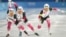 Japan team competes during the men's team sprint at the Speed Skating during the 9th Asian Winter Games in Harbin, China, Feb. 10, 2025. 