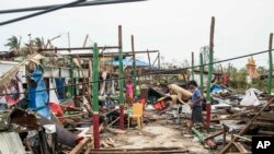 စစ်တွေမြို့ မိုခါမုန်တိုင်း တိုက်ခိုက်ခံခဲ့ရ။ (မေ ၁၅၊ ၂၀၂၃)