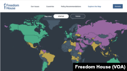 Freedom House map