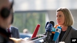 La cheffe de la diplomatie européenne, Federica Mogherini, 3 avril 2017.
