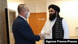 وزیر خارجۀ ترکیه پس از ملاقات با امیر خان متقی، سرپرست وزارت خارجه ای طالبان گفته است که با طالبان تعامل می کند، اما آنان را به رسمیت نمی شناسد