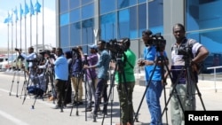 Somali journalists in Mogadishu, Somalia, December 29, 2019. 