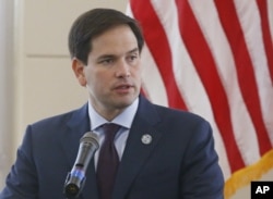 FILE - Republican presidential candidate, Sen. Marco Rubio, R-Fla., speaks in Oklahoma City, Sept. 2, 2015.