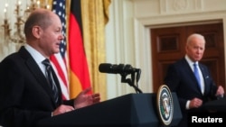 ባይደንና የጀርመን ቻንሰለር ኦሎፍ