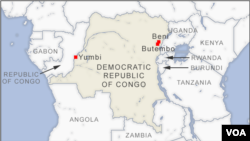 Ramani inayo onyesha miji ya DRC ya Beni, Butembo na Yunbi ambako kuna mlipuko wa Ebola na machafuko