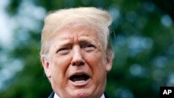 Le président américain Donald Trump prononce un discours à la Maison Blanche, Washington DC, le 23 mai 2013 