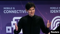 Osnivač i izvršni direktor Telegrama Pavel Durov drži uvodni govor tokom Mobile World Congressa u Barceloni, Španija, 23. februara 2016. REUTERS/Albert Gea - D1AESOQXTMAA