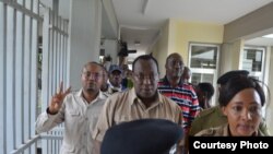 Viongozi wa Chadema wakiwa mahakamani.